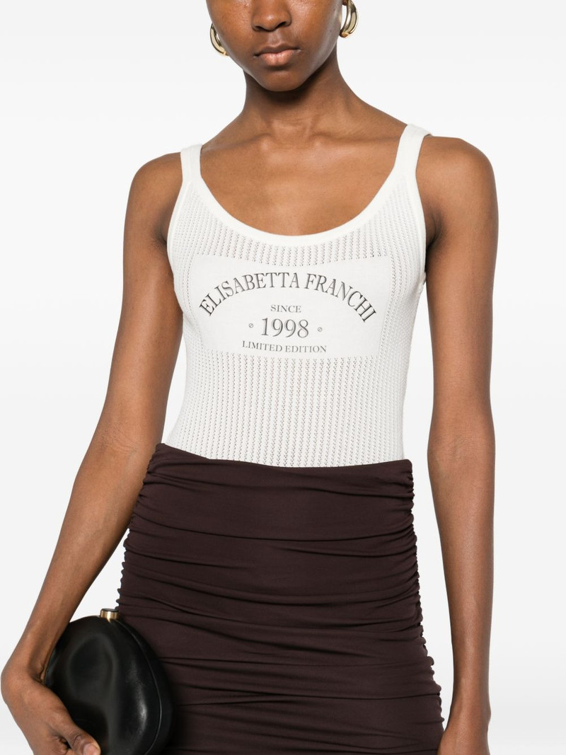logo-detail ribbed bodysuit 5