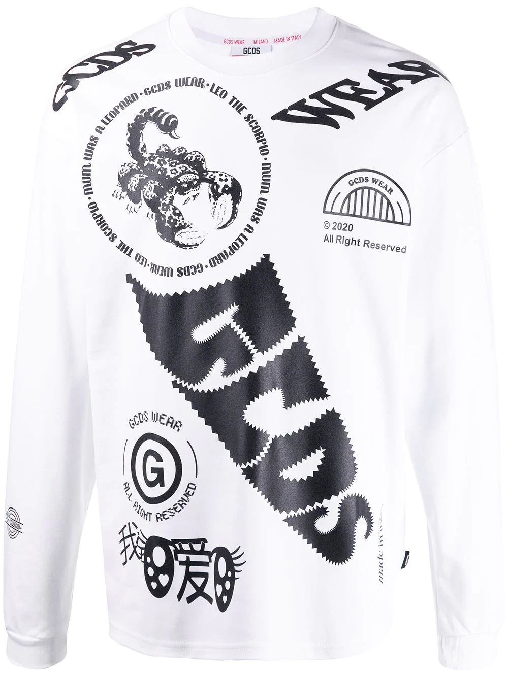 graphic long-sleeve T-shirt - 1