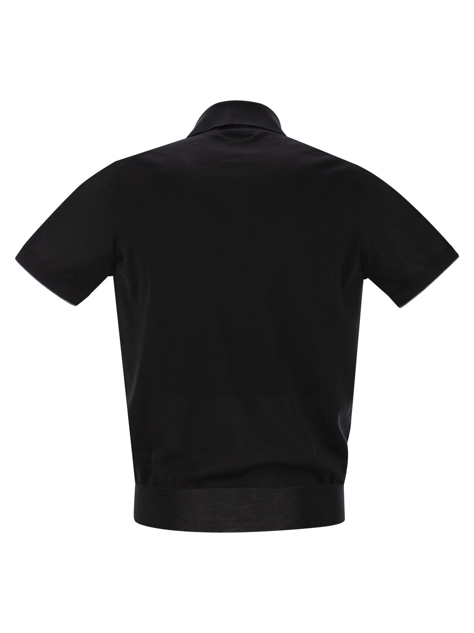 Brunello Cucinelli Men Lightweight Cotton Knit Polo Shirt - 2