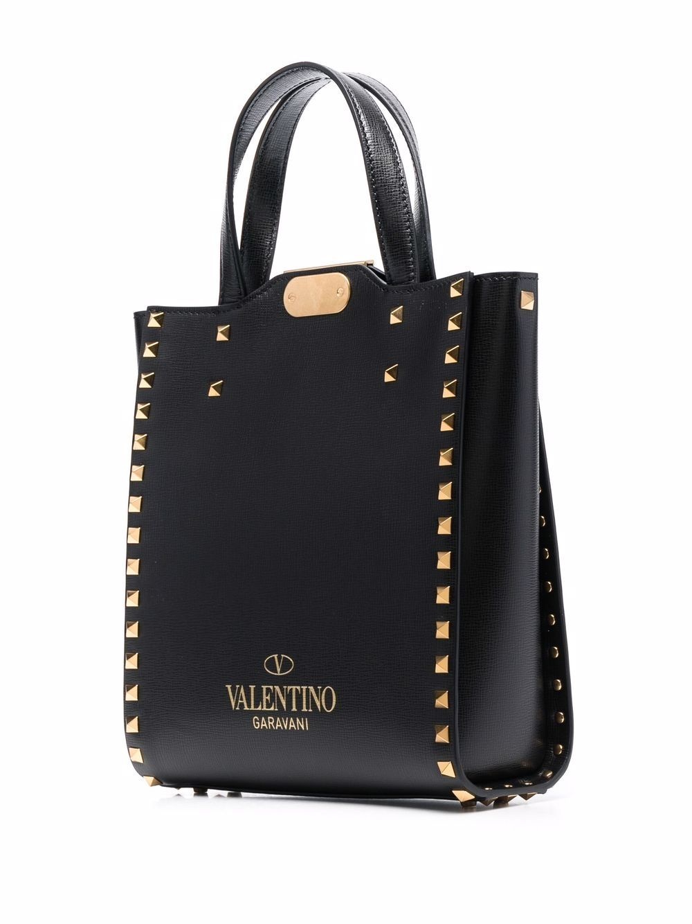 Rockstud leather tote bag - 3