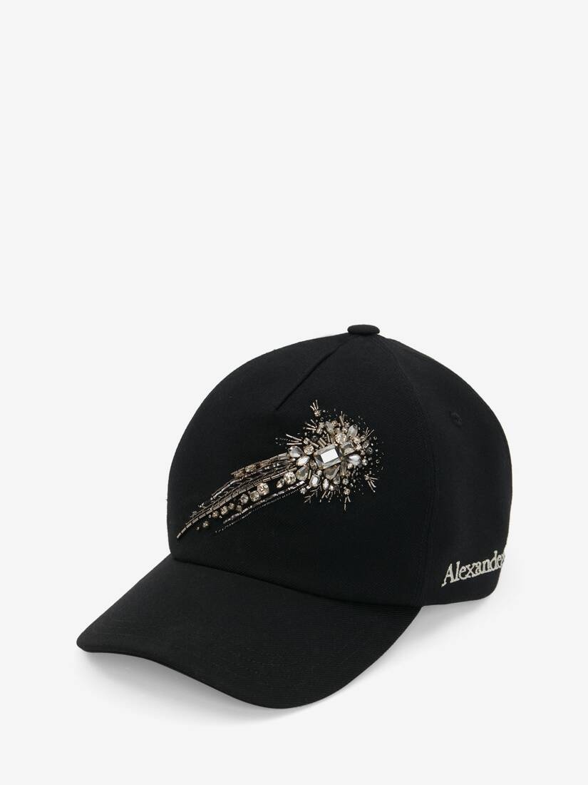 Men's Astral Jewel Embroidery Baseball Cap in Black - 2