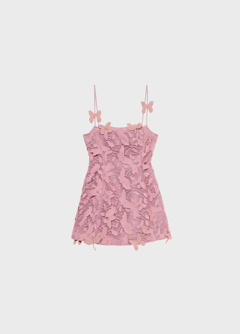 SHORT DRESS IN MACRAMÉ LACE 1