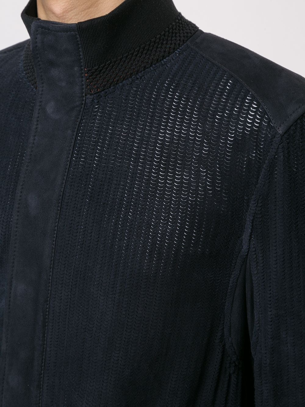 perforated detail blouson - 5