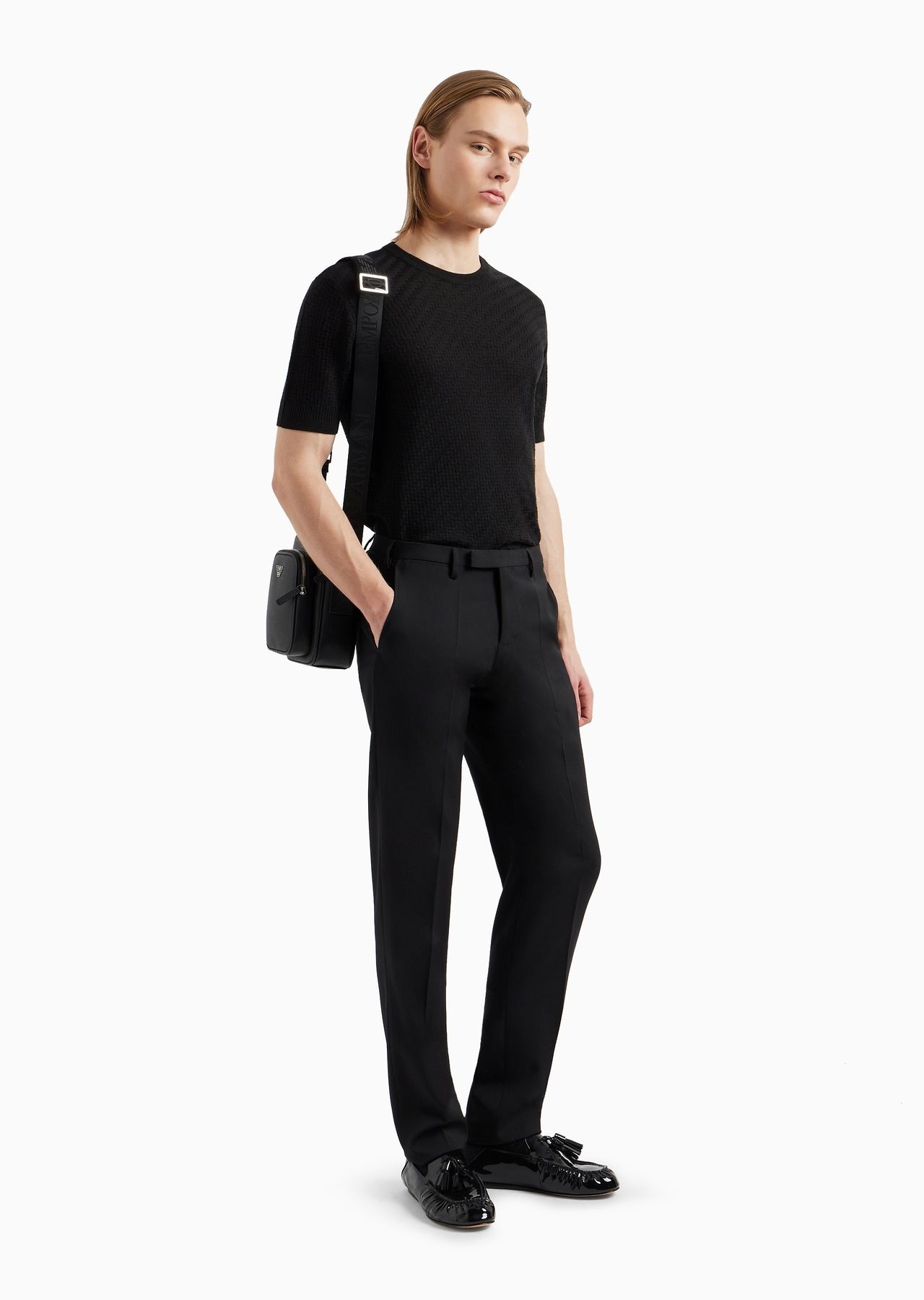 Trousers in natural stretch tropical light wool - 4