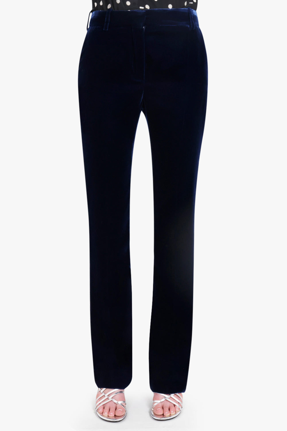 FLUID VELVET STRAIGHT PANT | BLUE - 3