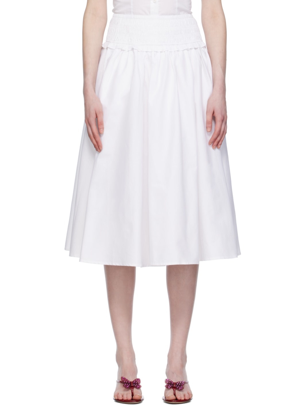 White Fontana Midi Skirt - 1