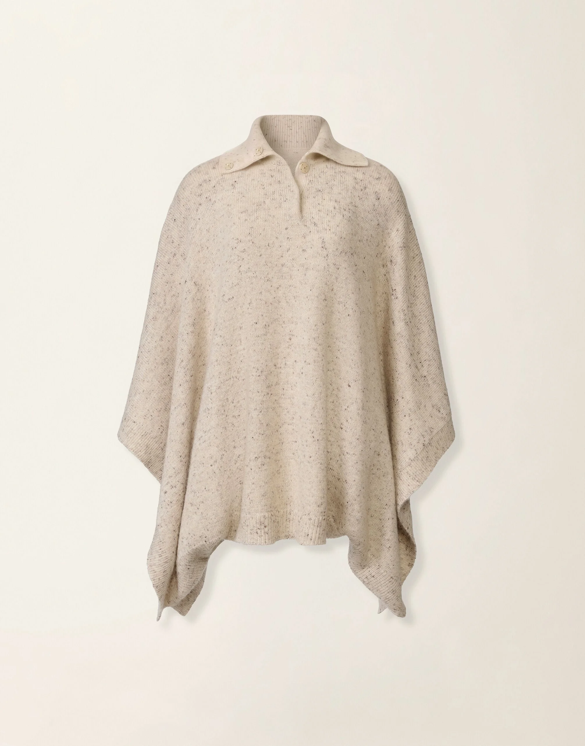 Donegal yarn cape with lurex - 1