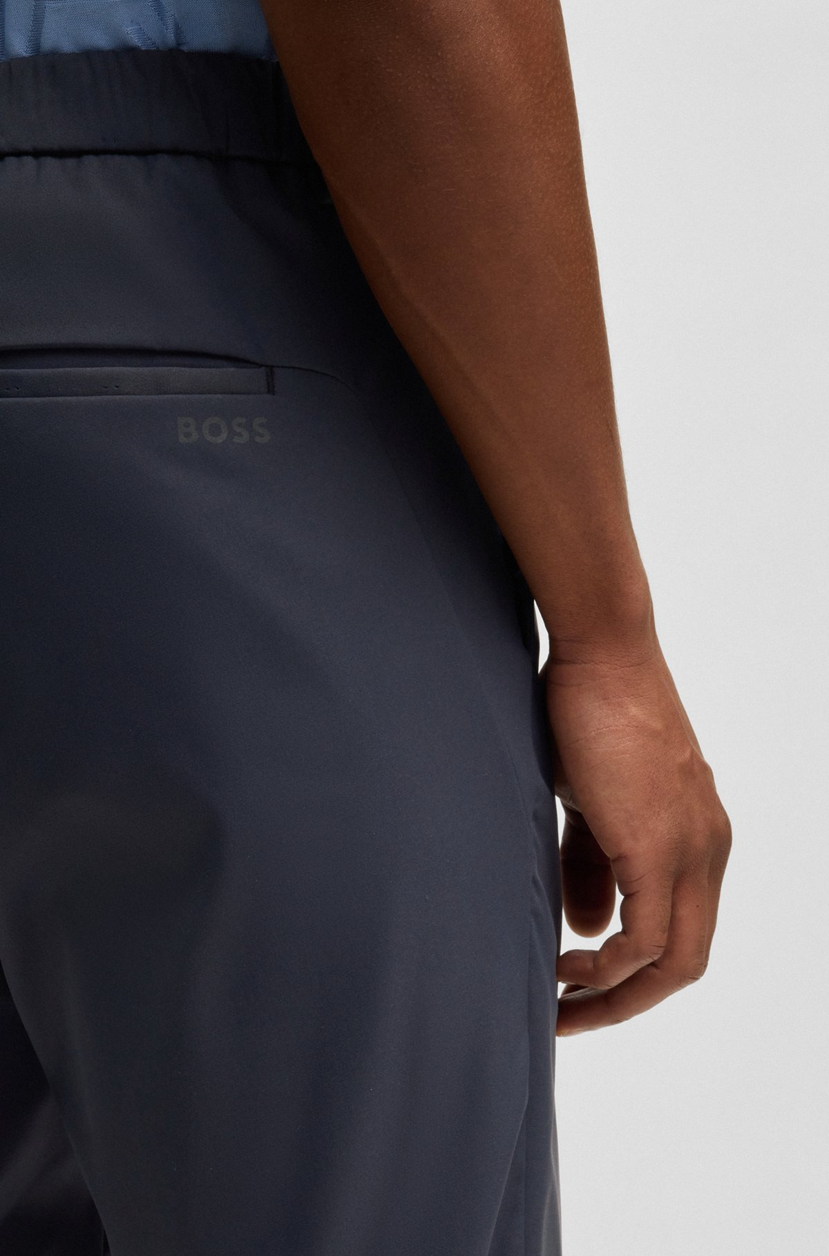 REGULAR-FIT CHINOS WITH HIDDEN DRAWCORD AND TAPERED LEG - 5