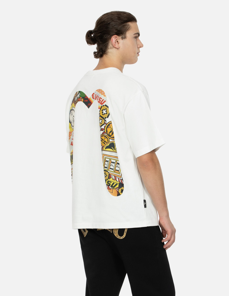 LUCKY SLOT MACHINE DAICOCK PRINT RELAX FIT T-SHIRT 7