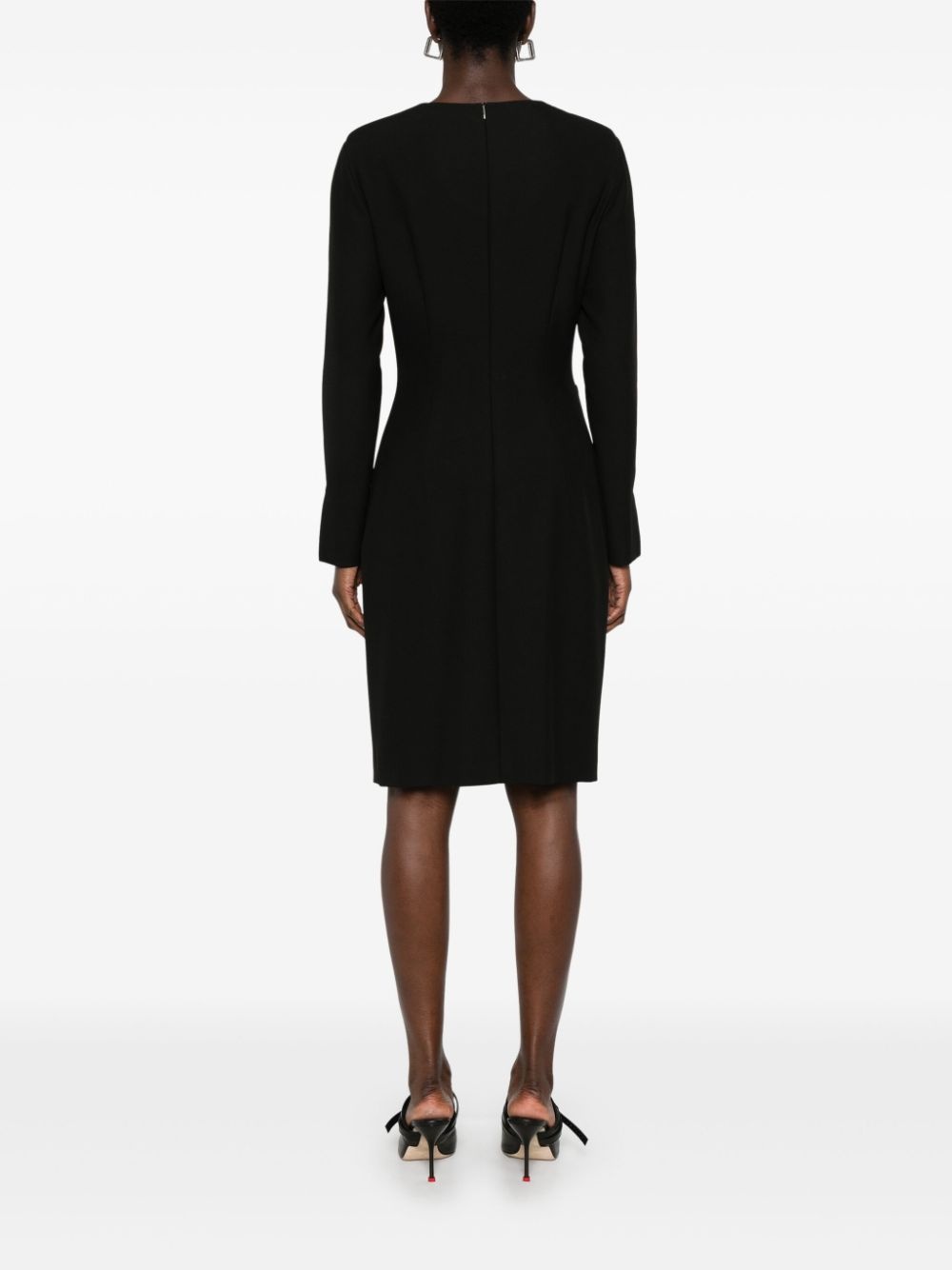 layered-detail midi dress - 4