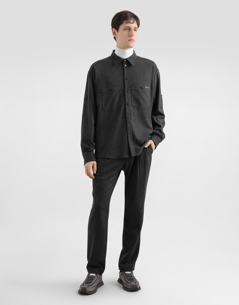 Dolce & Gabbana Mélange wool mat shirt outlook