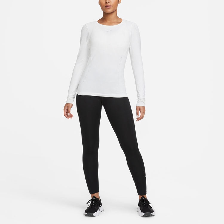 (WMNS) Nike Dri-FIT Swoosh Long Sleeves T-shirt 'Black' DD0594-100 - 3