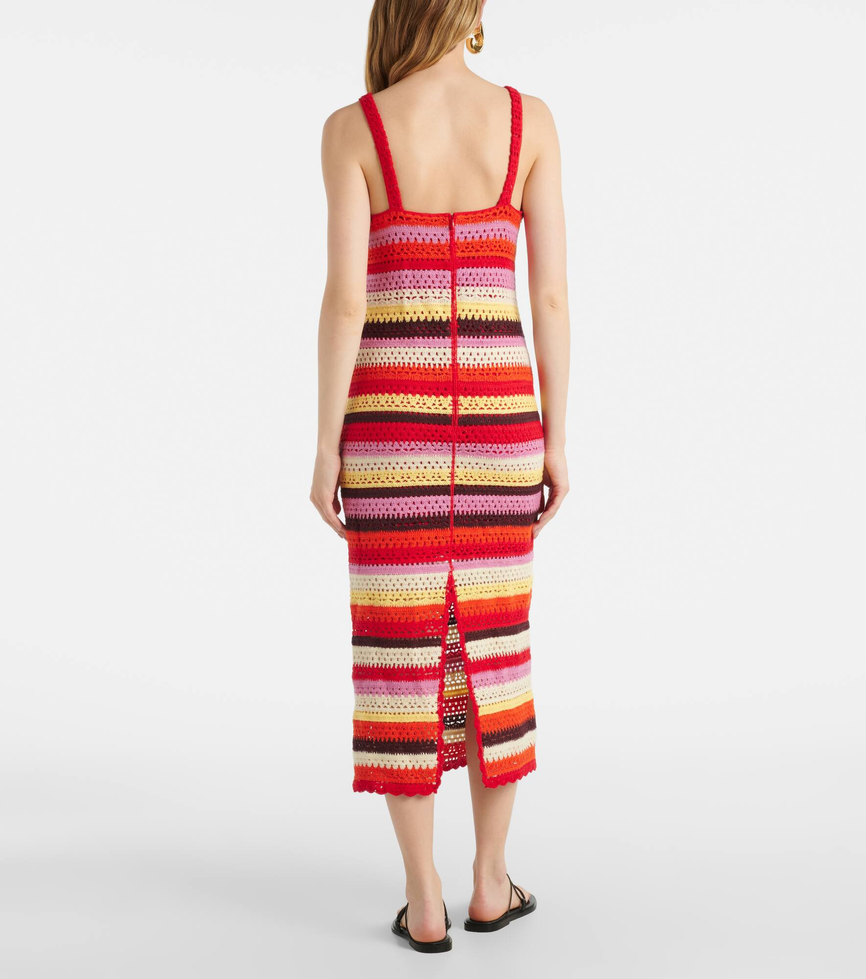 Striped crochet midi dress - 3