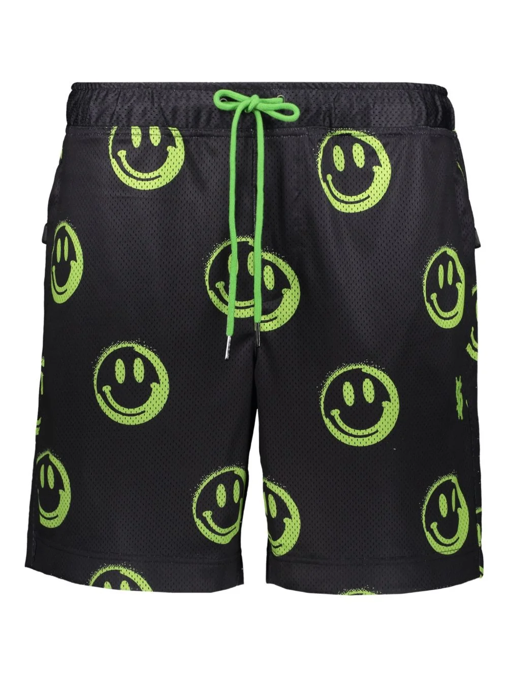 smiley-face drawstring shorts - 1