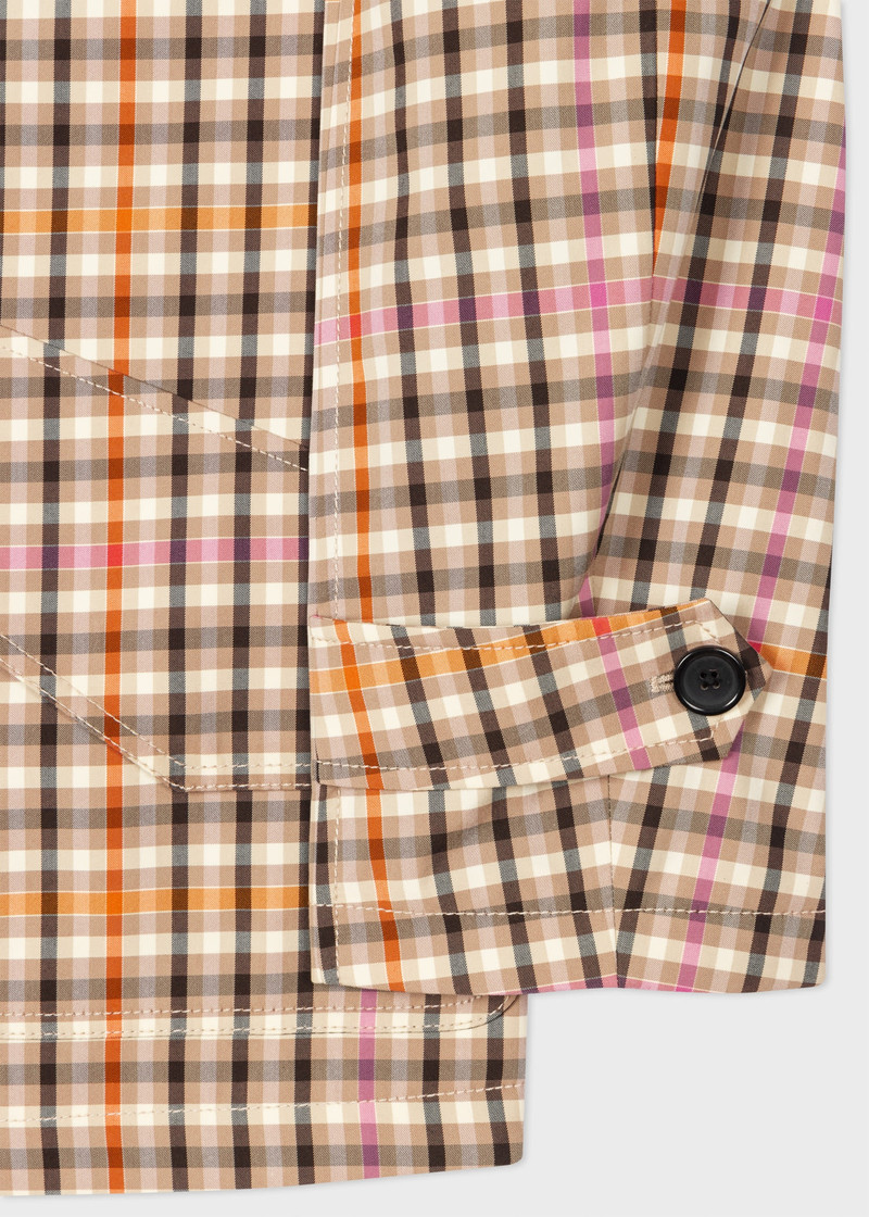 Paul Smith Camel Check Cocoon Cargo Coat outlook
