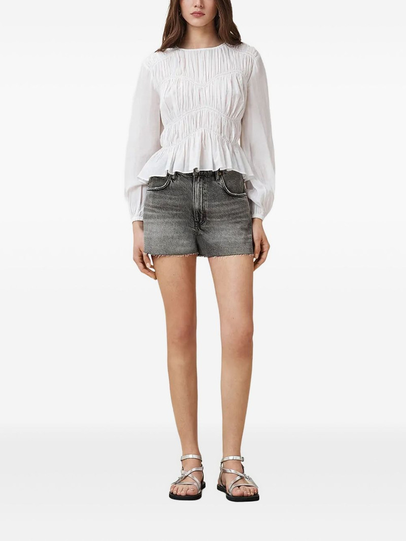 ALLSAINTS Tate frayed-hem denim shorts outlook