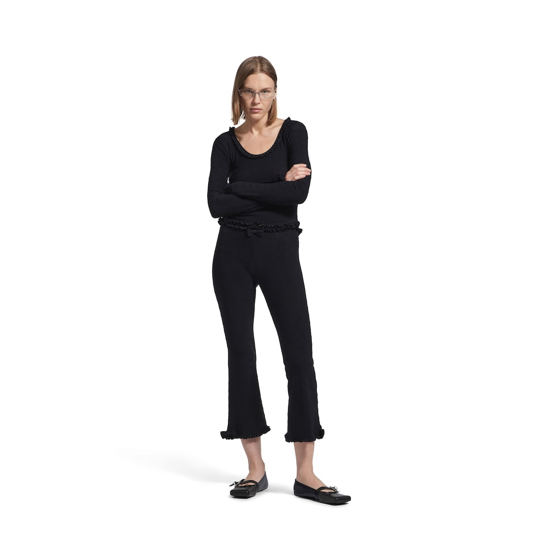 Women's Bel Air Ballerina in Black - 8
