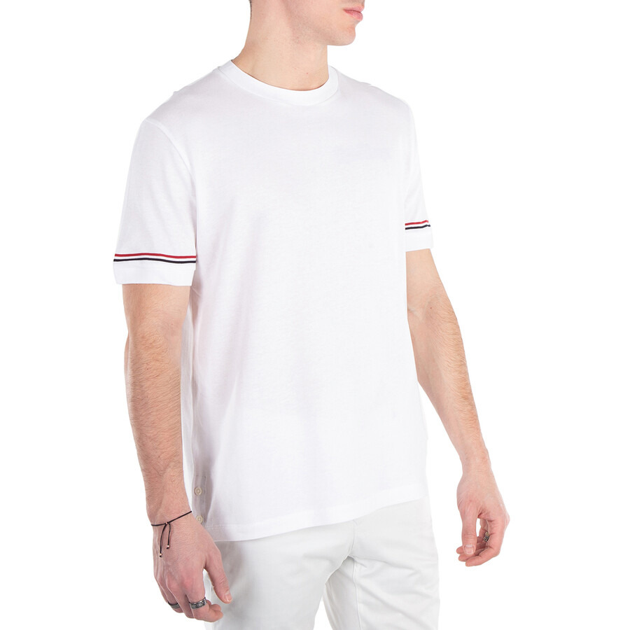 Thom Browne Lightweight Striped Cuff Cotton T-Shirt - 4
