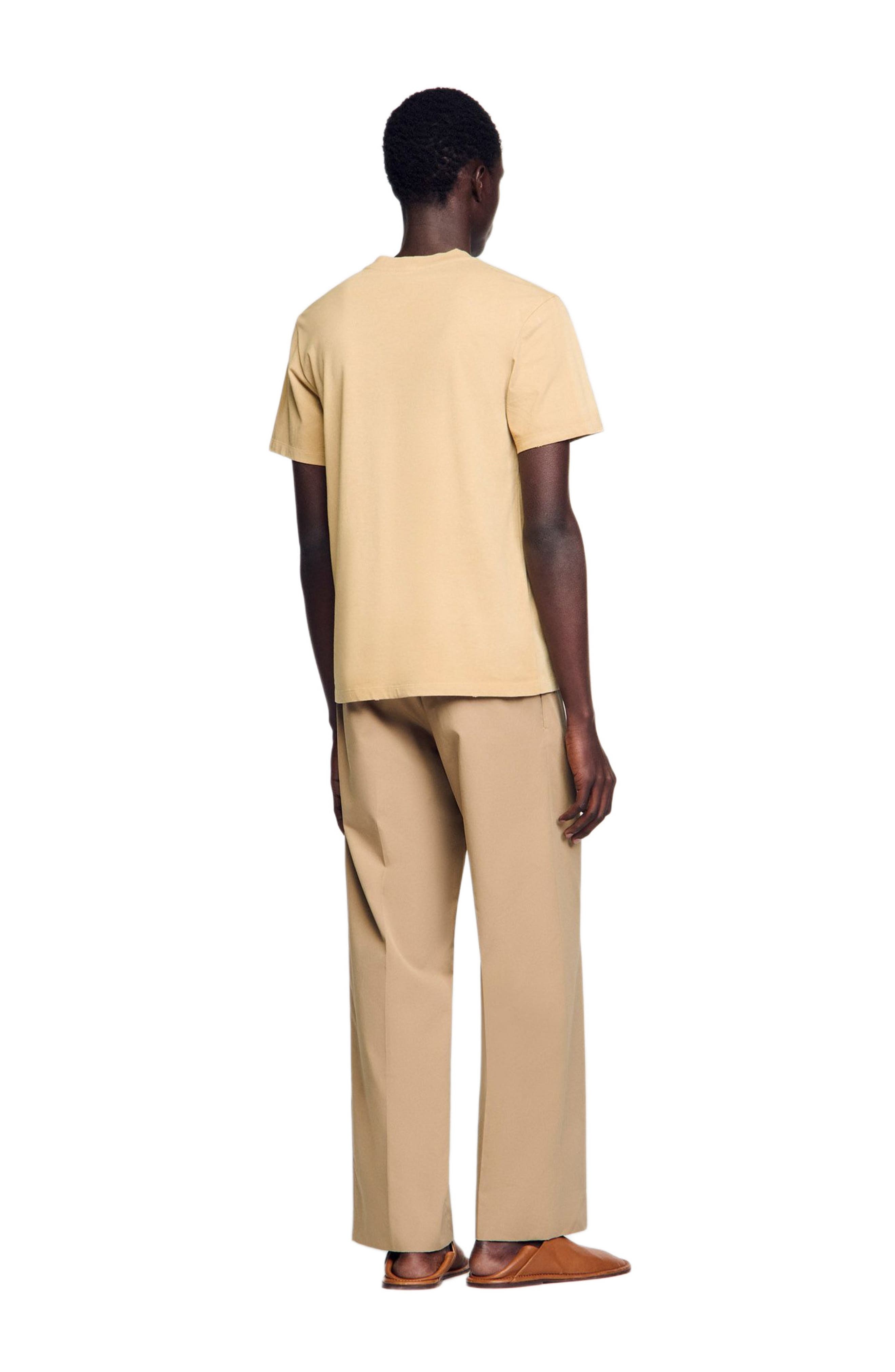 SANDRO Worn-effect T-shirt in Sand. at Nordstrom - 2