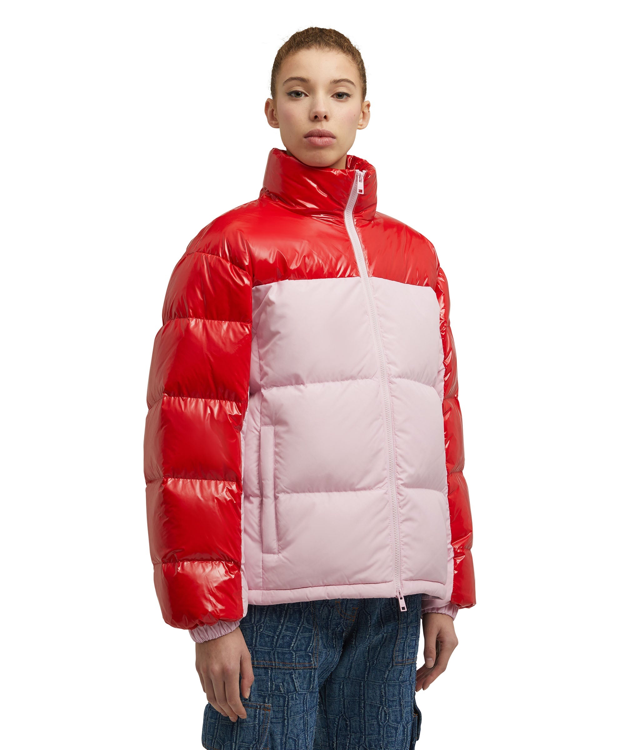 "Ripstop Nylon  &amp; Shiny Nylon" down jacket - 3