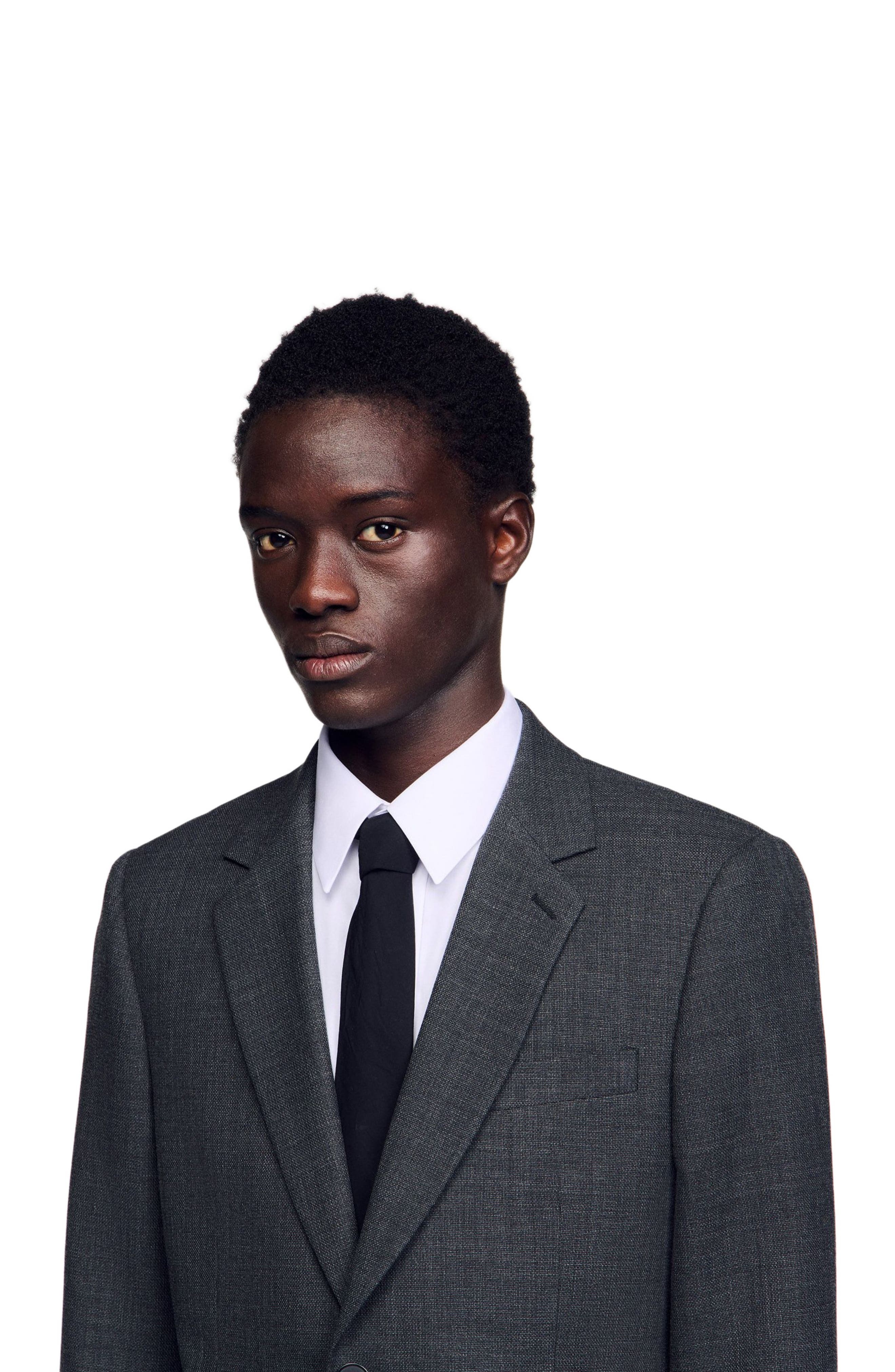SANDRO Wool suit jacket in Mocked Grey at Nordstrom - 4