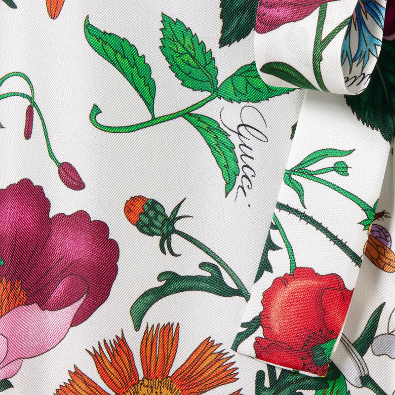 Printed silk twill dress 5