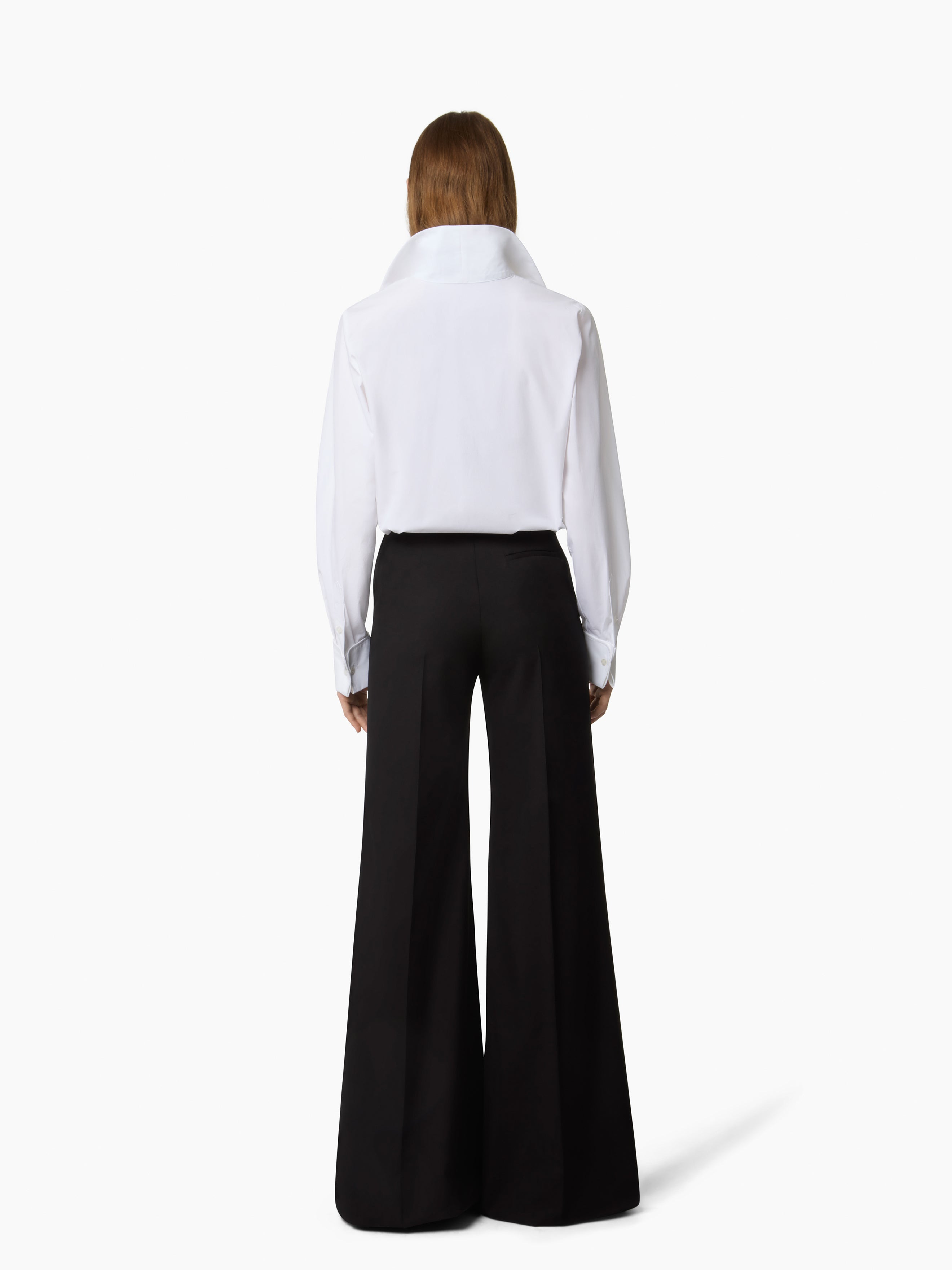 Oversized Collar Lavalliere Shirt - 4