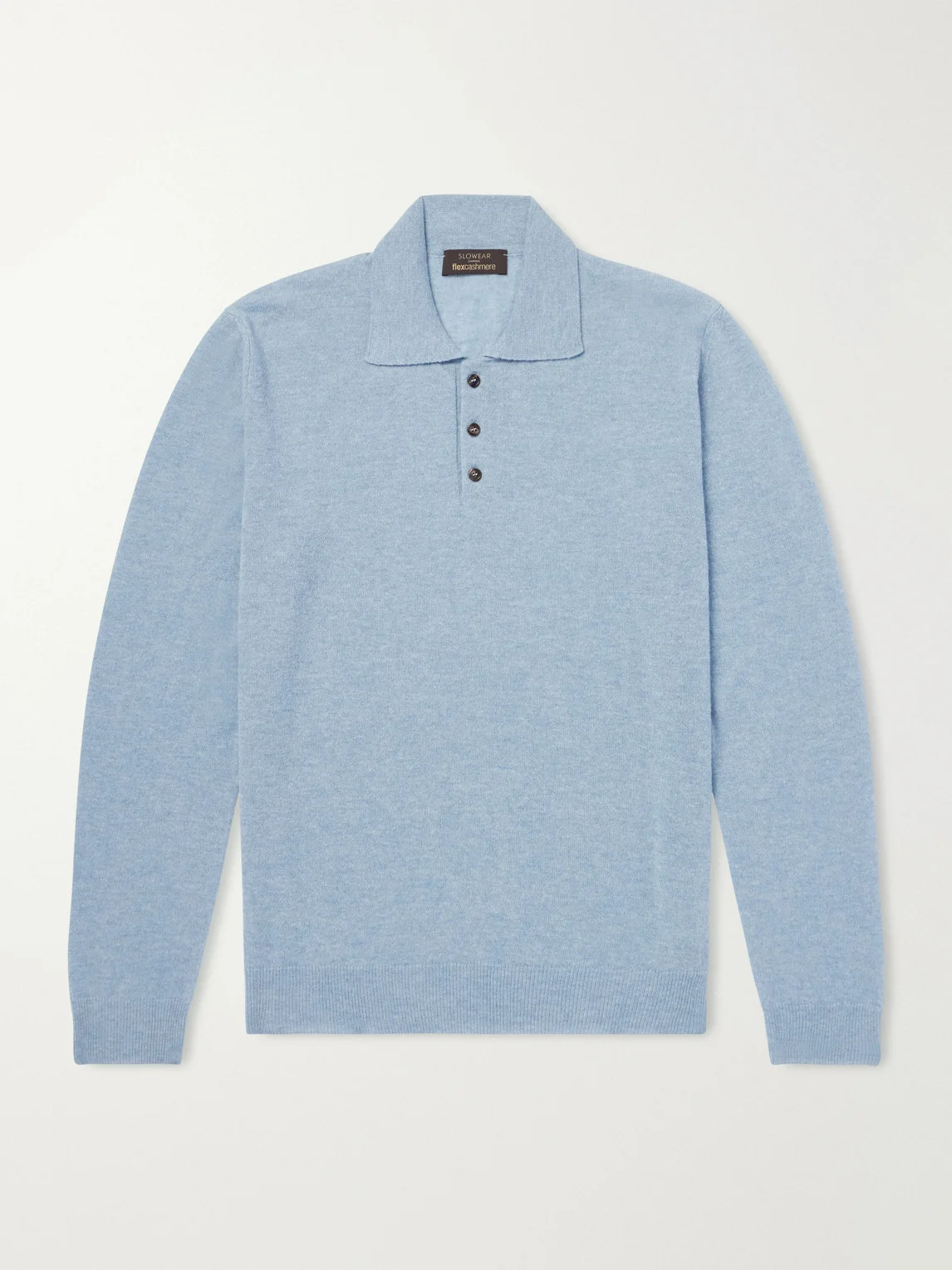 Cashmere-Blend Polo Sweater - 1