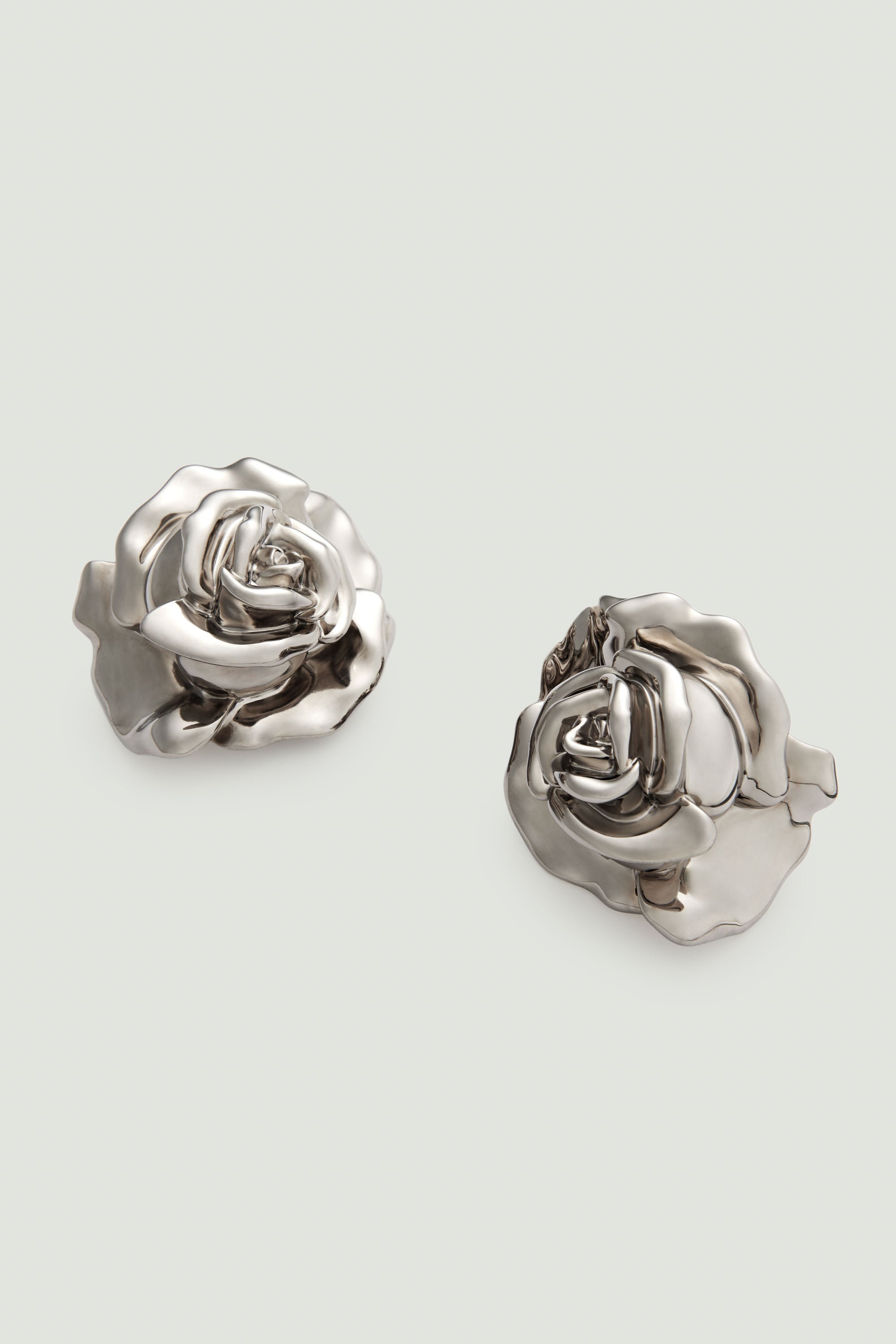 3D Rose Earrings - 1