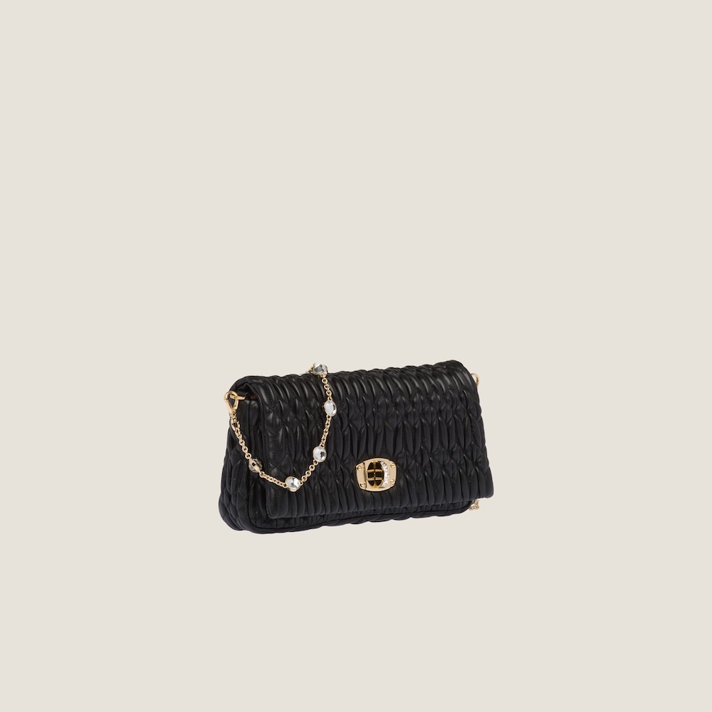 Miu Crystal Cloqué Nappa leather bag - 2