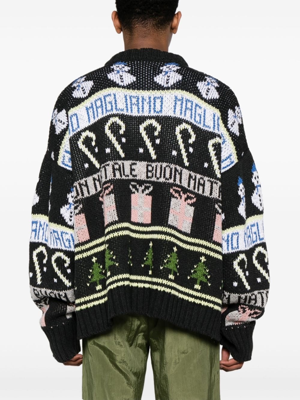 crew-neck jacquard jumper - 4