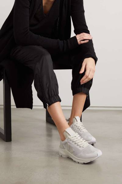 Rick Owens + Veja rubber-trimmed V-knit sneakers outlook