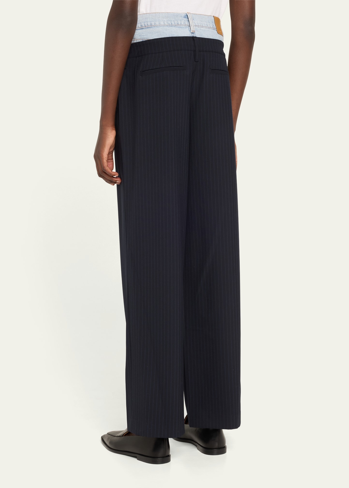 Ophelia Double Waistband Straight-Leg Combo Pants - 3