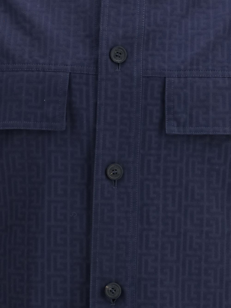 Balmain monogram pocket overshirt outlook