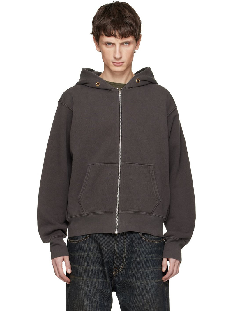 Gray Heavyweight Zip Hoodie 1
