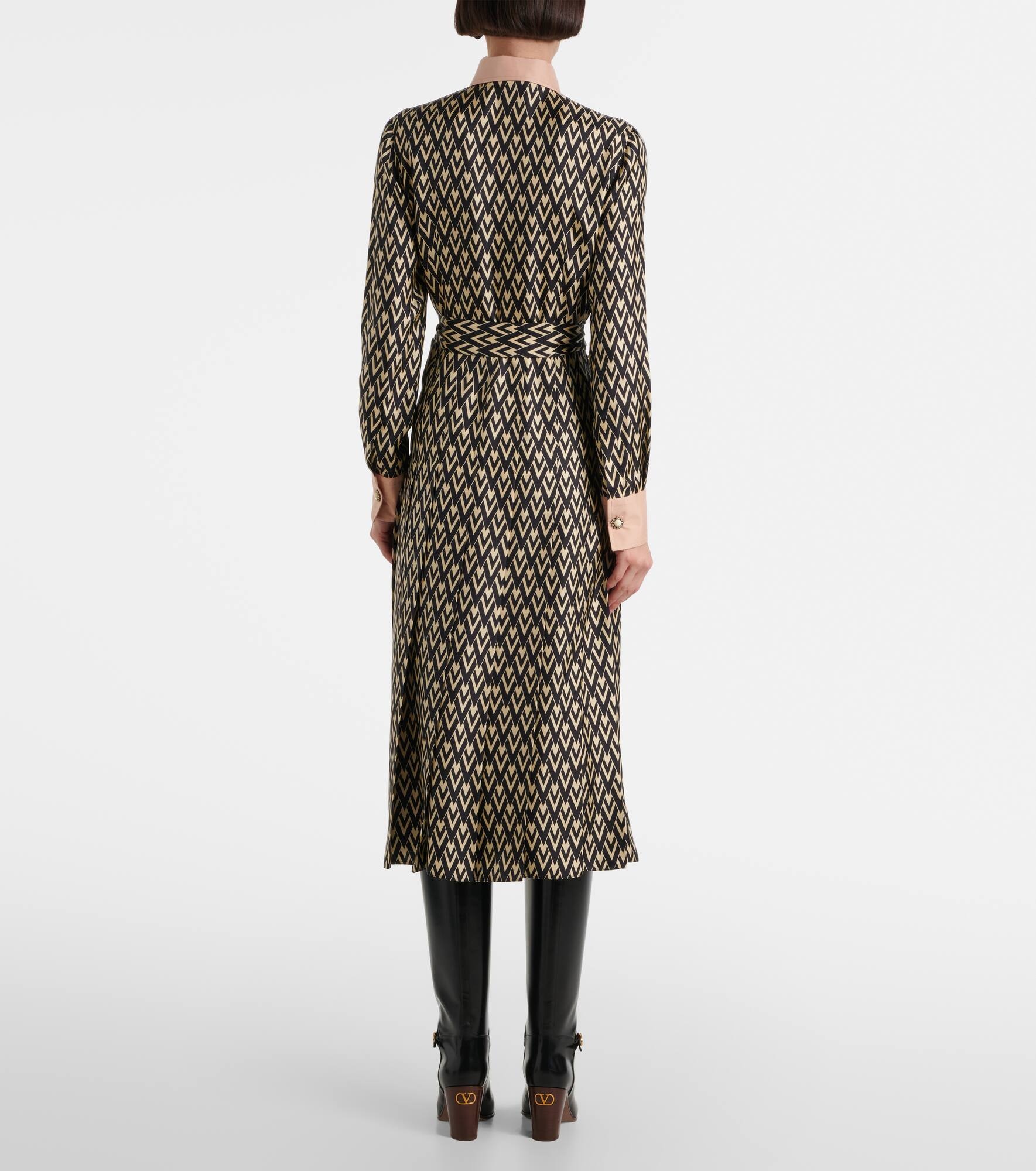 Toute La V silk twill shirt dress - 3