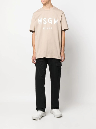 MSGM logo print T-shirt outlook