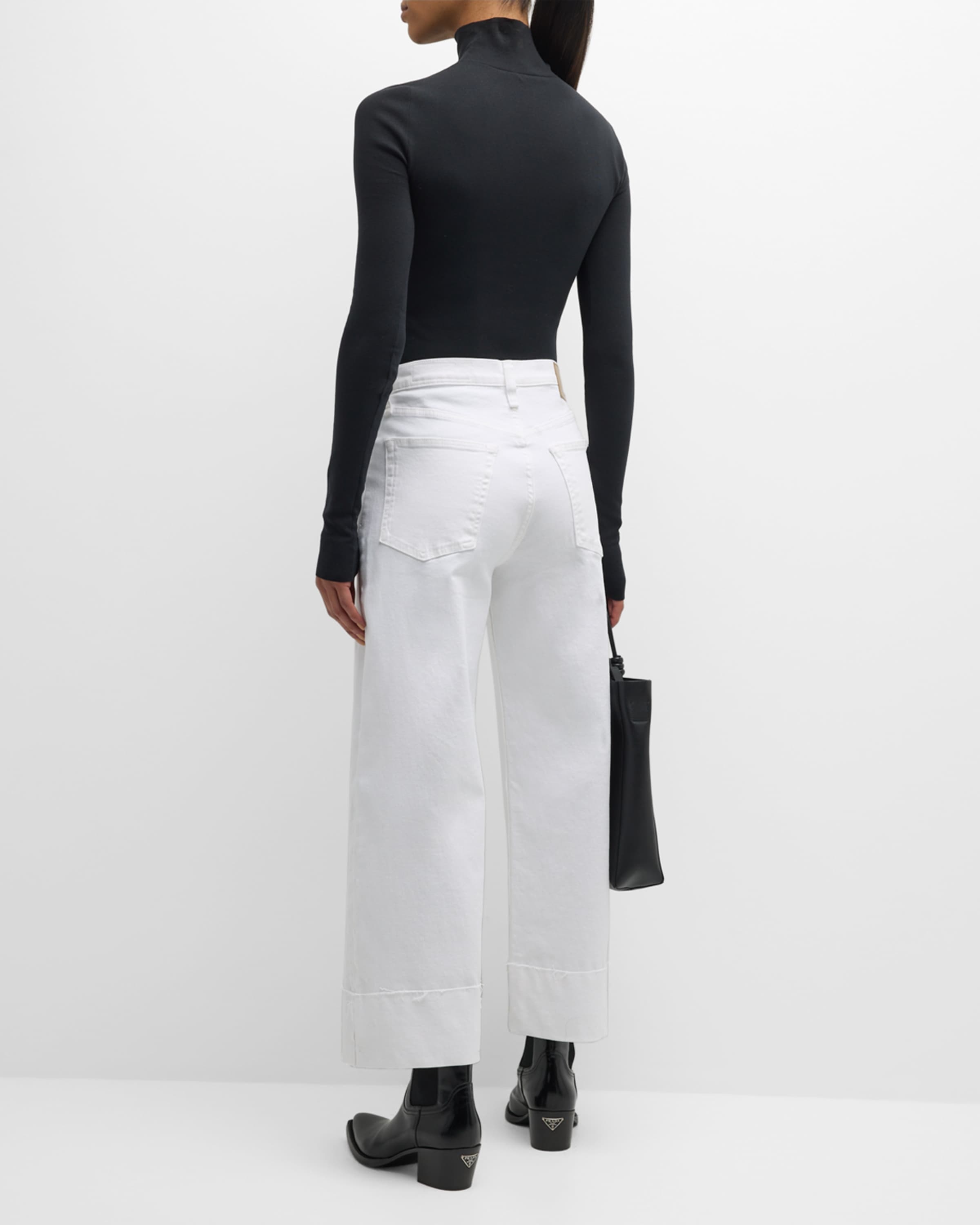 Andi Wide-Leg Cuffed Jeans - 3