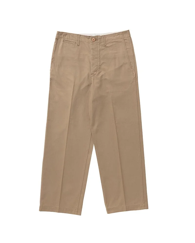 EX WIDE CHINO PANTS BEIGE - 1