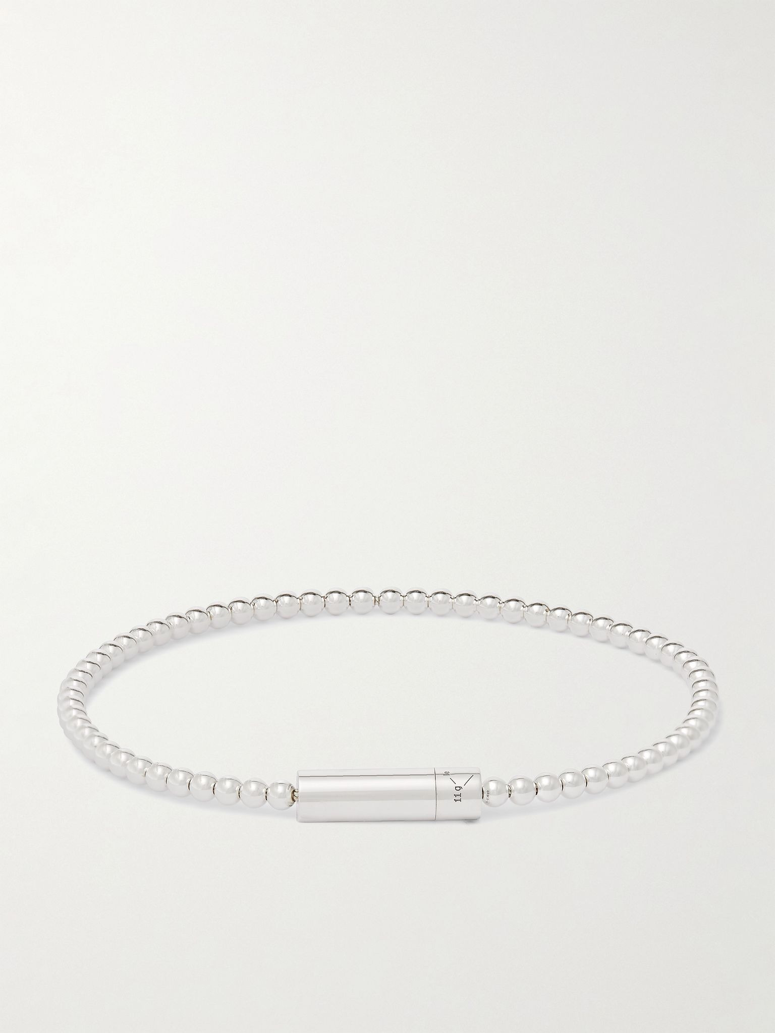 Le 11 Sterling Silver Beaded Bracelet Silver - 3