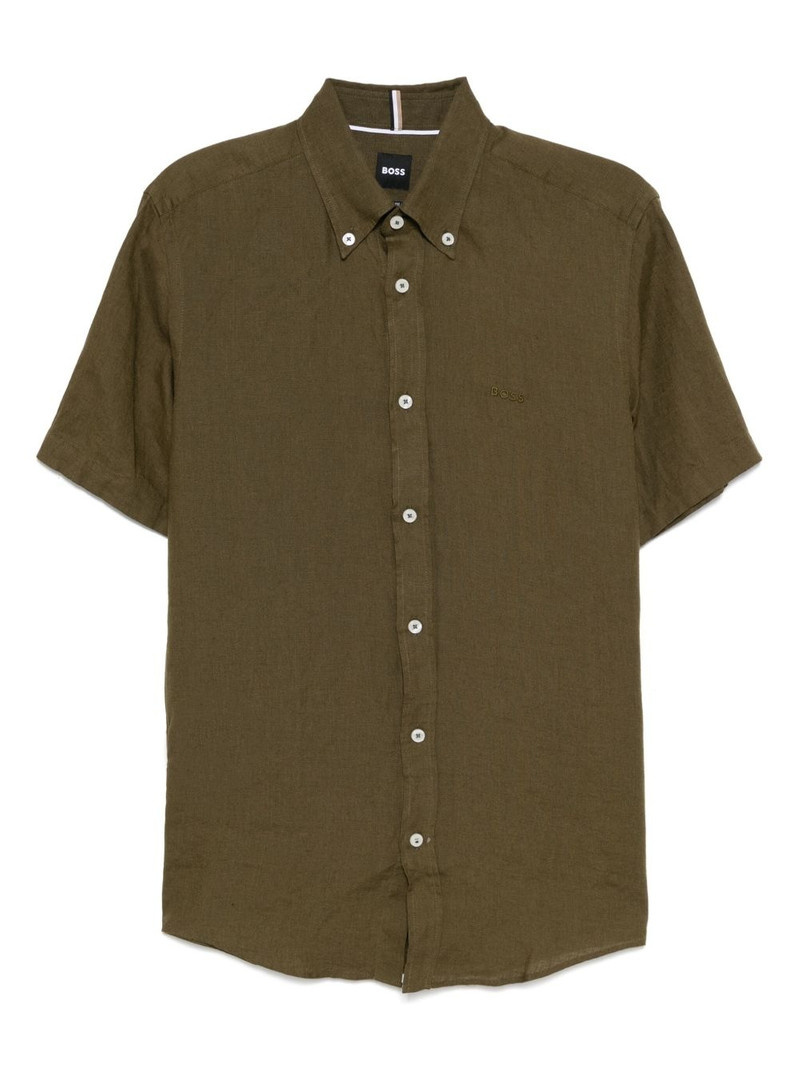 logo-embroidered shirt 1