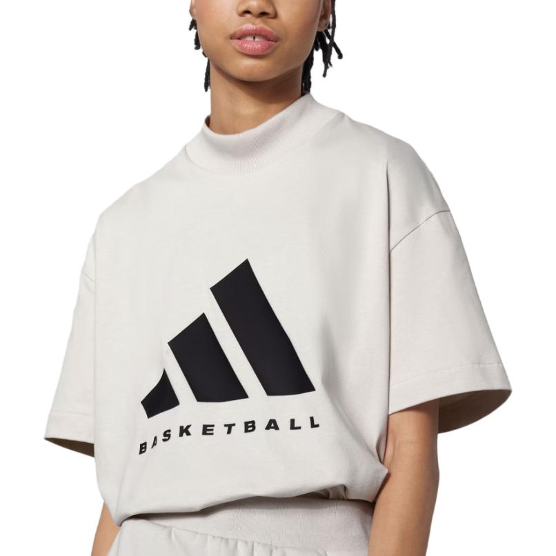 adidas Basketball Logo Tee 'White' IR8491 - 5