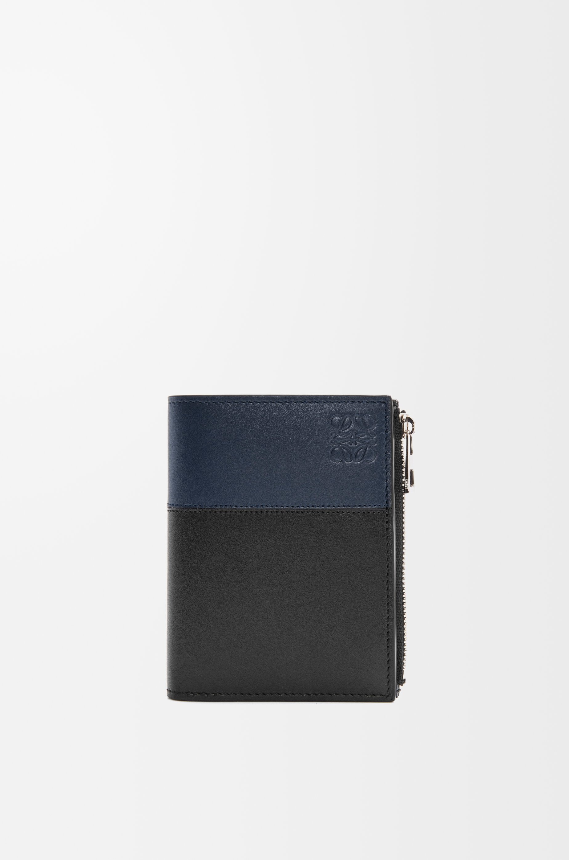 Slim compact wallet in shiny calfskin - 1