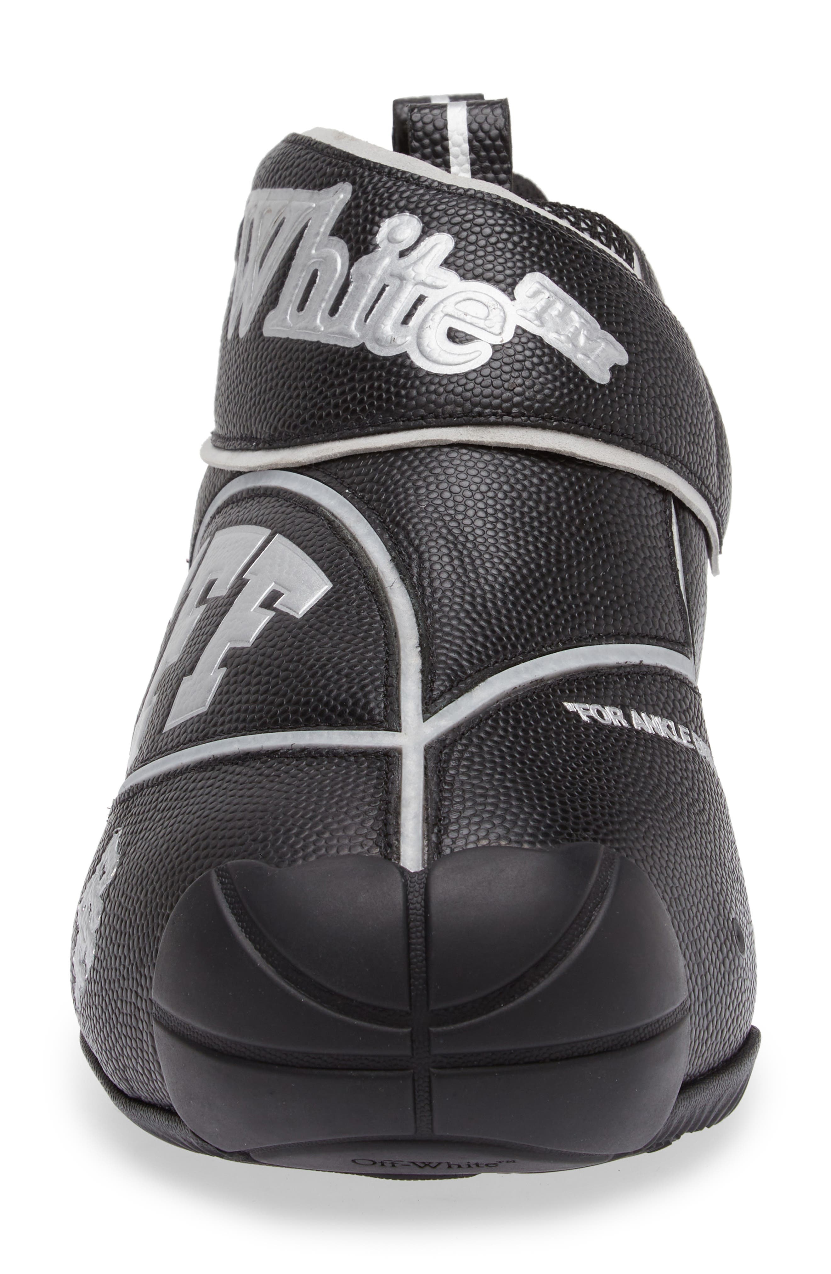 Off-White The Baller Basketball Shoe in Black/Silver at Nordstrom - 4