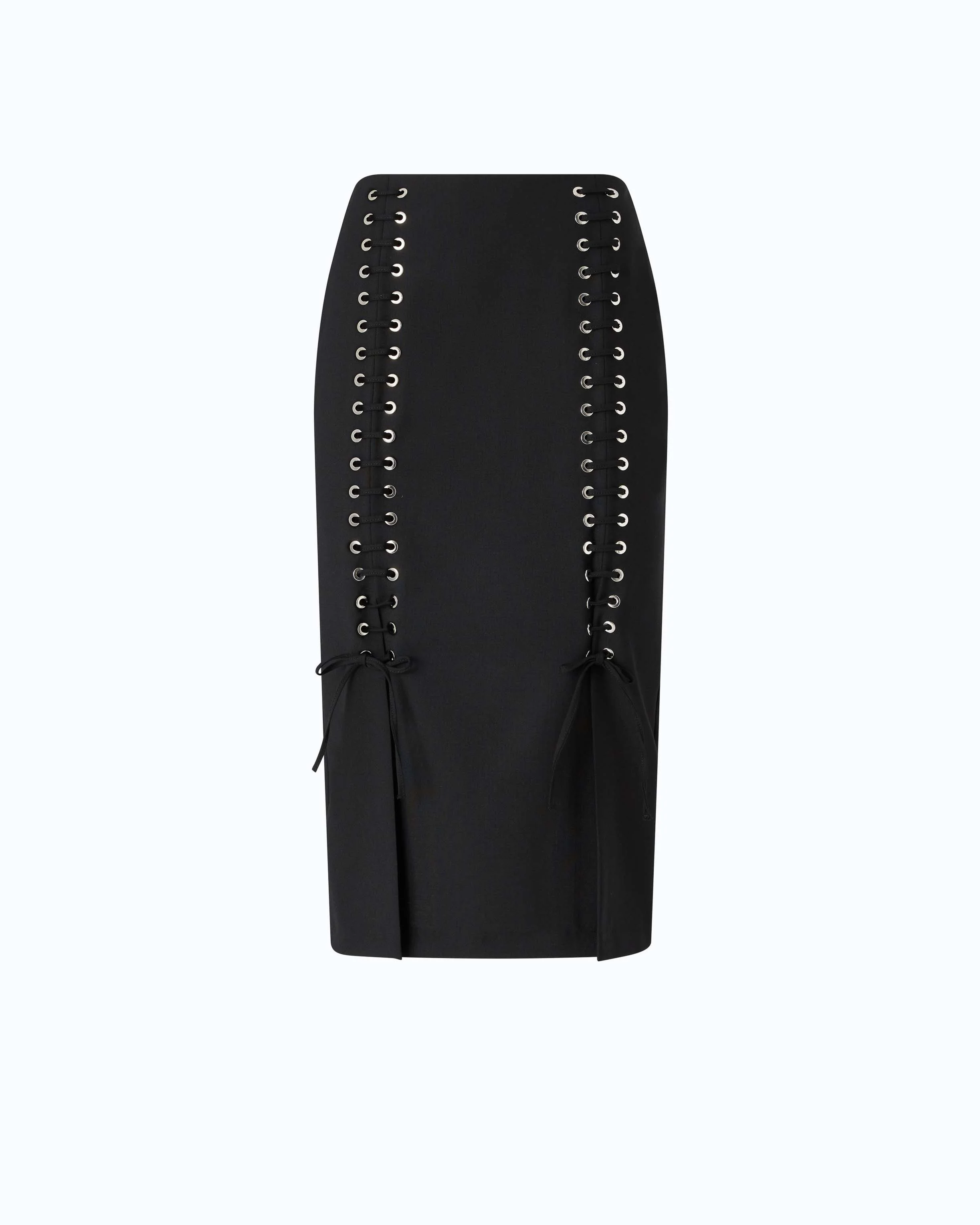 SLIM-FIT MIDI SKIRT WITH TWO SLITS - 1