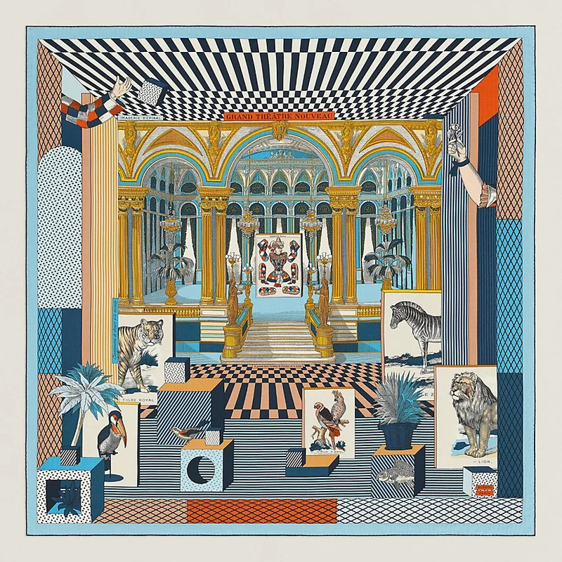 Hermès Grand Theatre Nouveau shawl 140 | REVERSIBLE