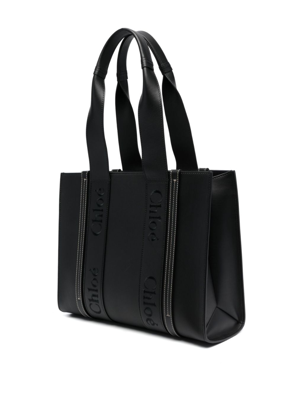 Chloé medium Woody leather tote bag | REVERSIBLE