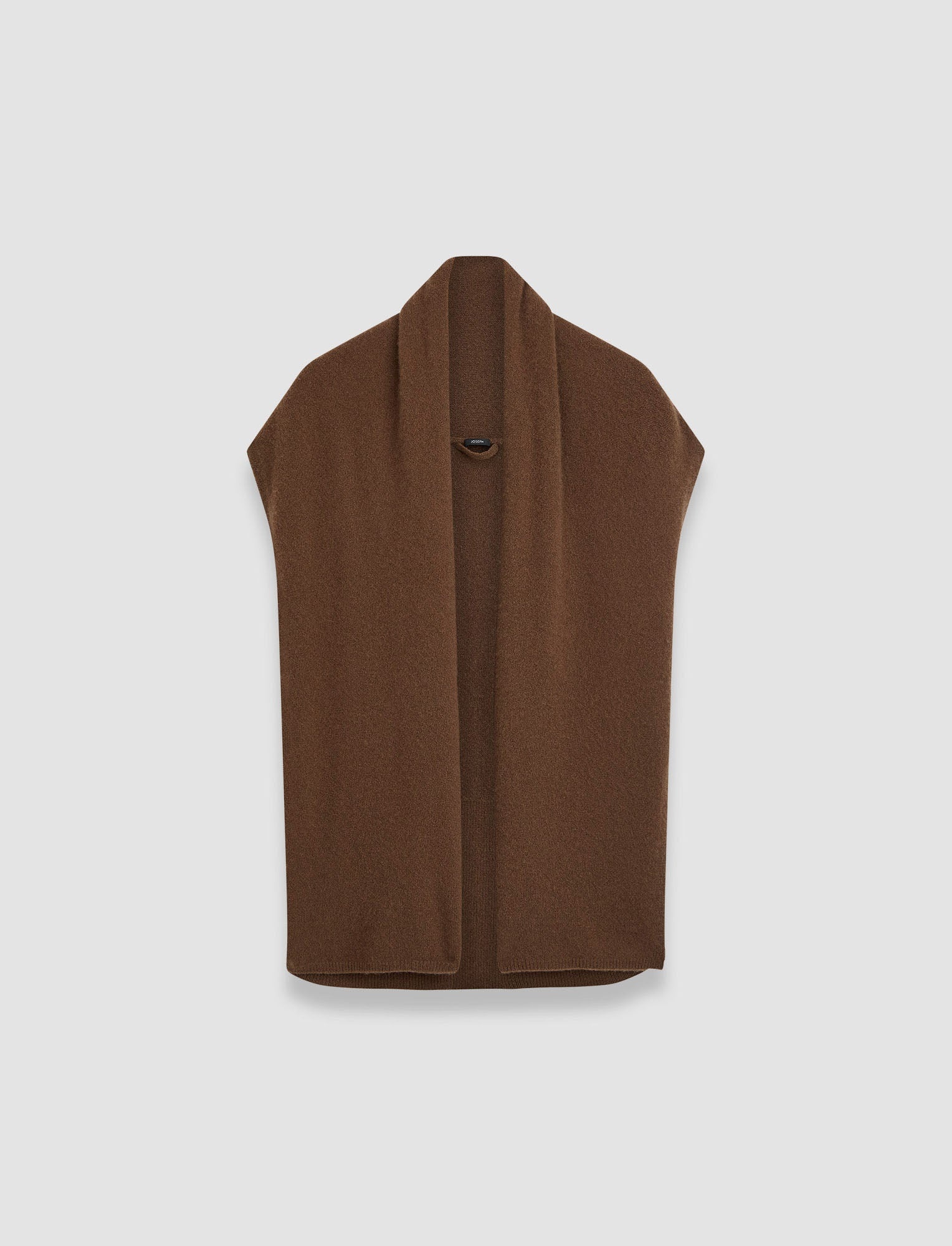 Brushed Cashmere Sleeveless Wrap - 1