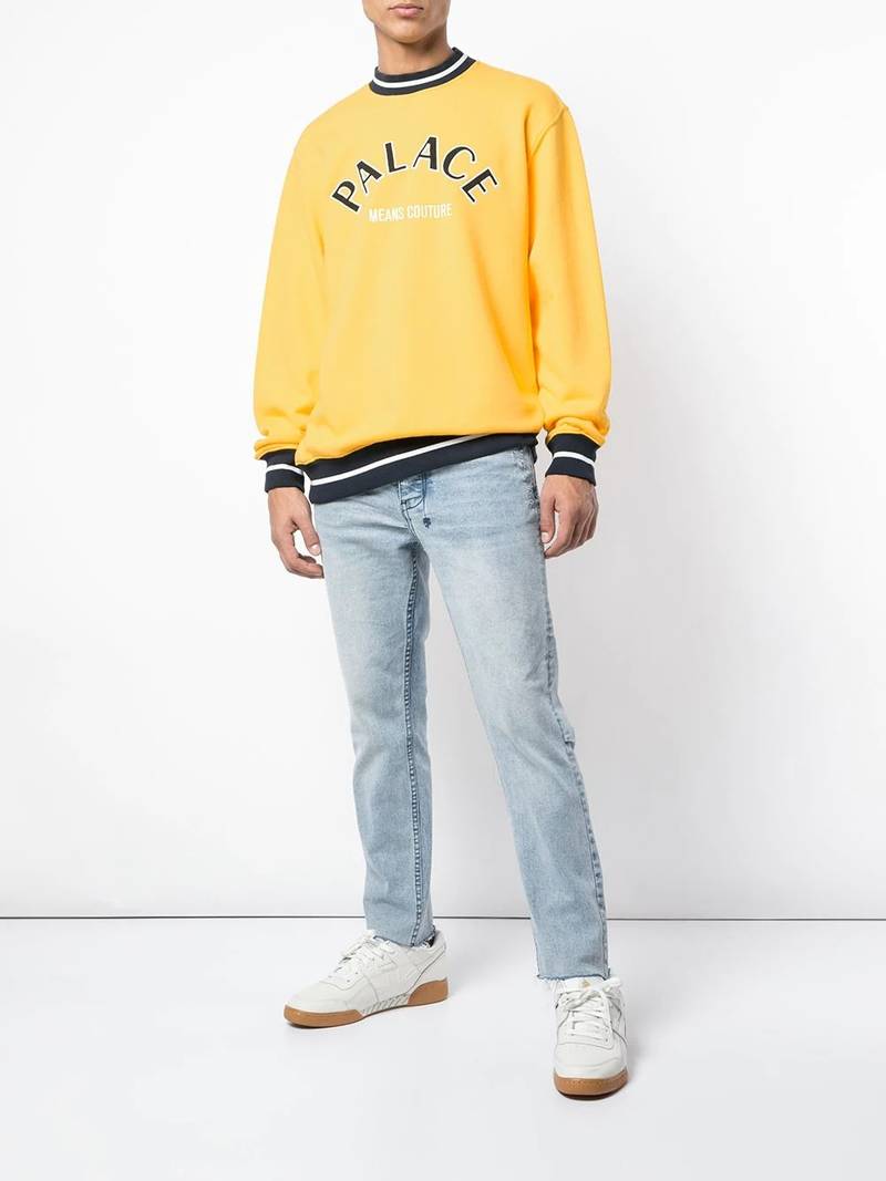 PALACE logo embroidered sweatshirt outlook