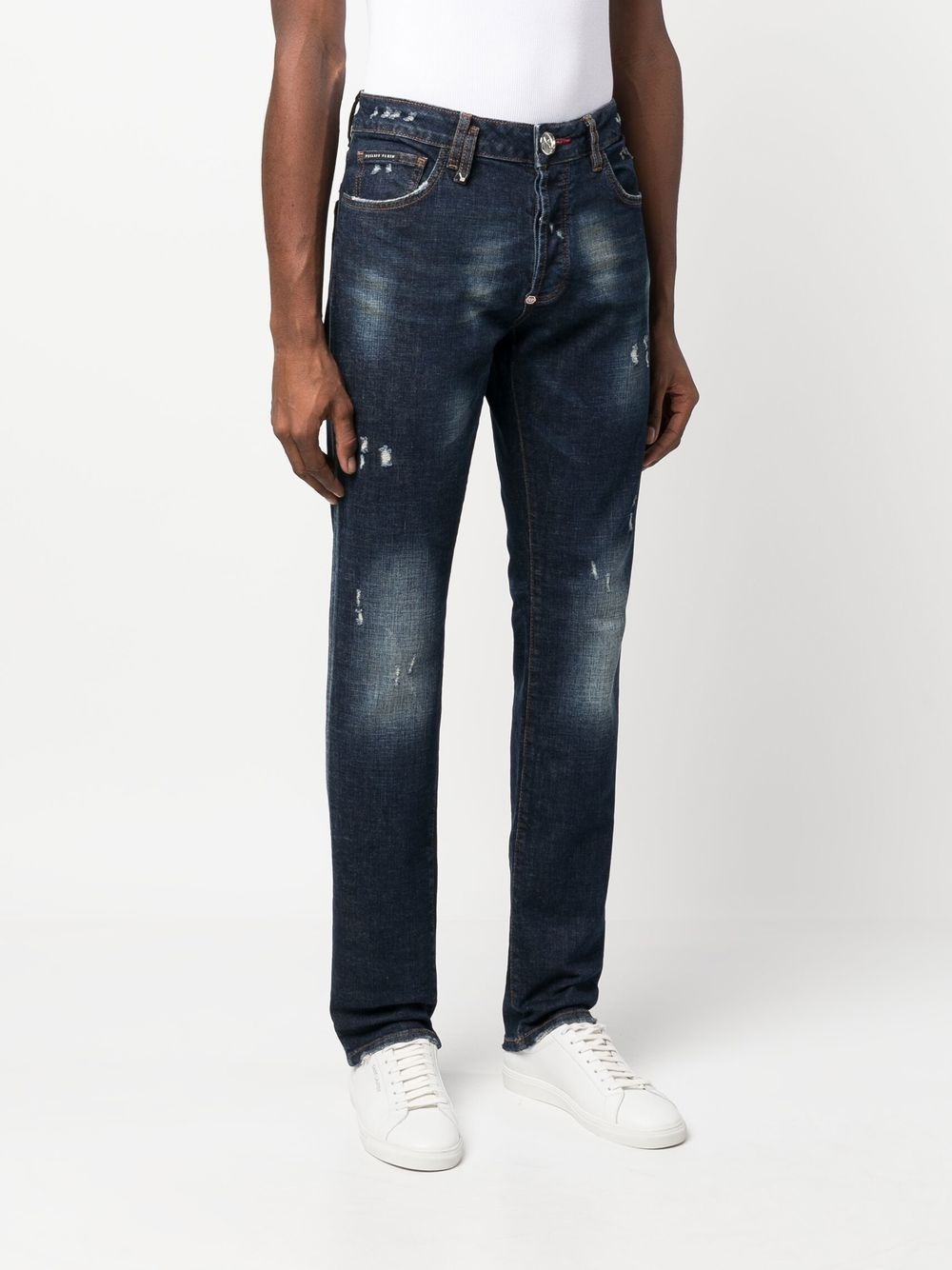 Super Straight Cut distressed jeans - 4